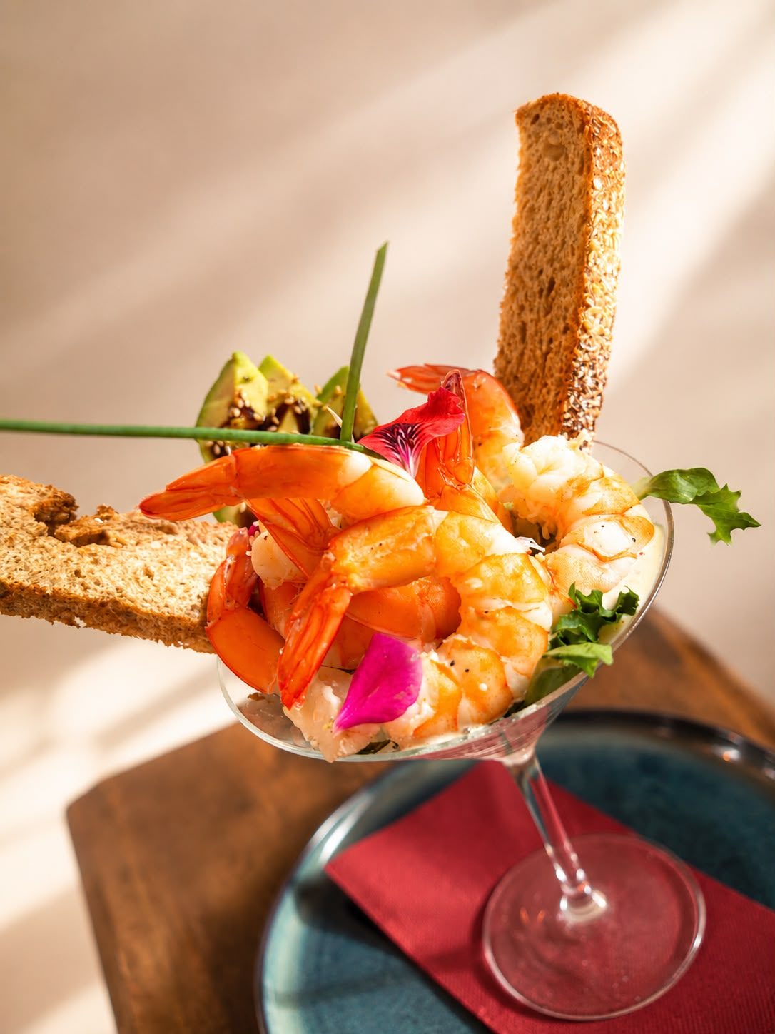 Cóctel de gambas y papaya — Bellagio Lanzarote